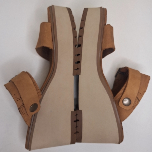 Timberland Koralyn 2 Band Wedge Rust Nubuck Sandals Size 9 - Picture 11 of 16